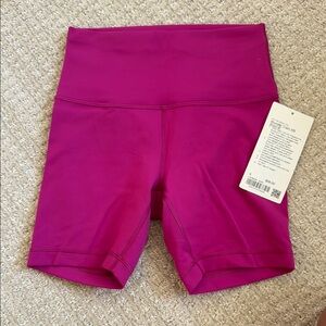 Lululemon Athletica Pink Bike Shorts High-Waisted Compression